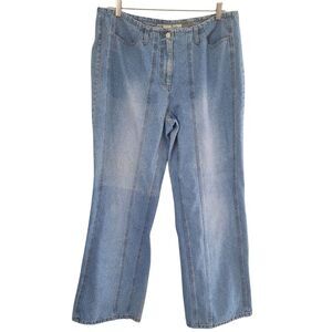 Faded Glory Vintage Wide Leg Curvy Jeans 100% Cotton Denim Plus Sz 18W Tamano 32